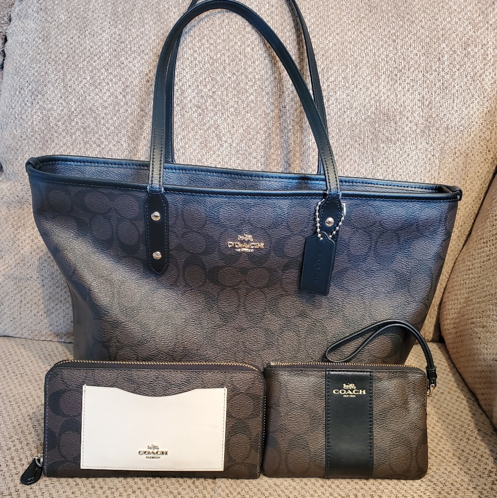 Coach Tote, Wallet and Wristlet